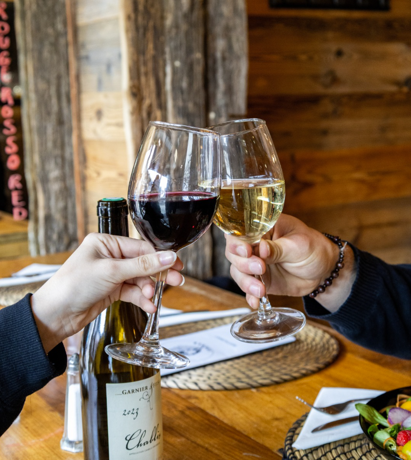 Vue sur les montagnes enneigées d'Auron